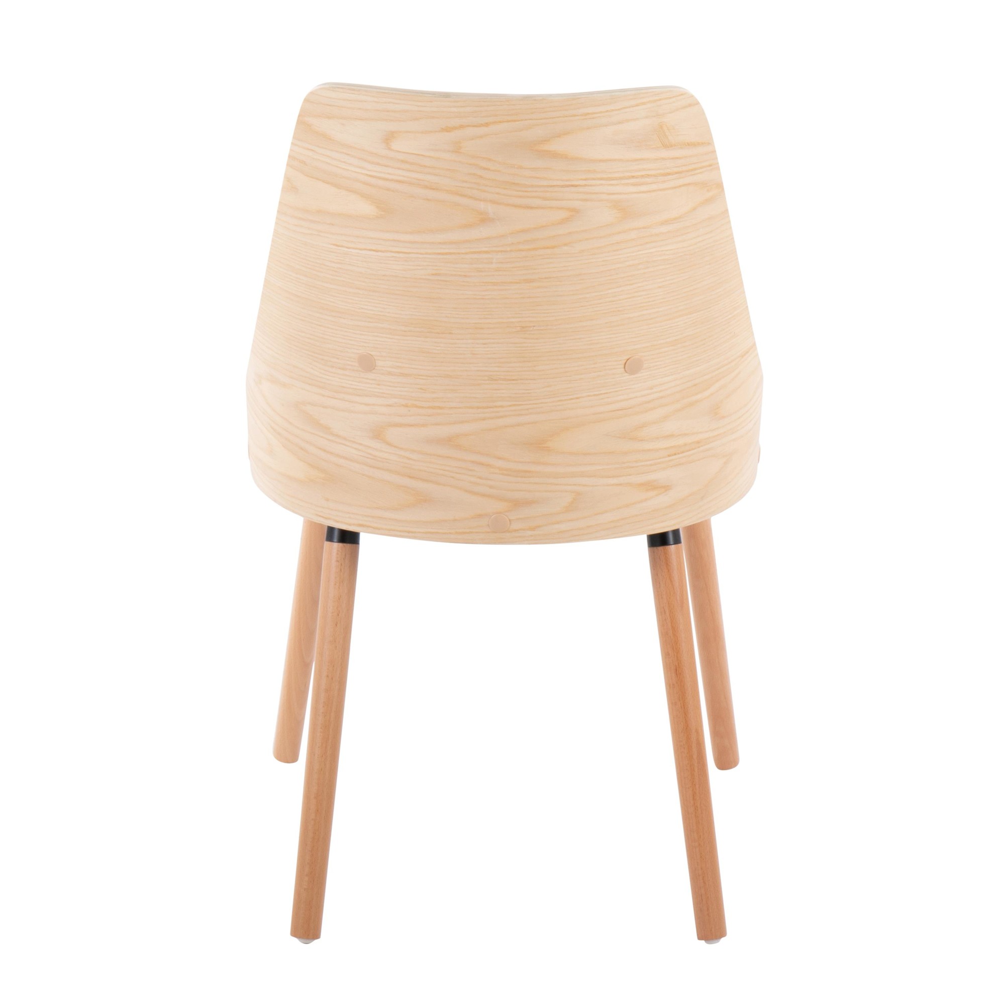 Anabelle Mid-Century Modern Natural Wood Cream Dining Chairs 8 Anabelle Mid-Century Modern Natural Wood Cream Dining Chairs - Image 8