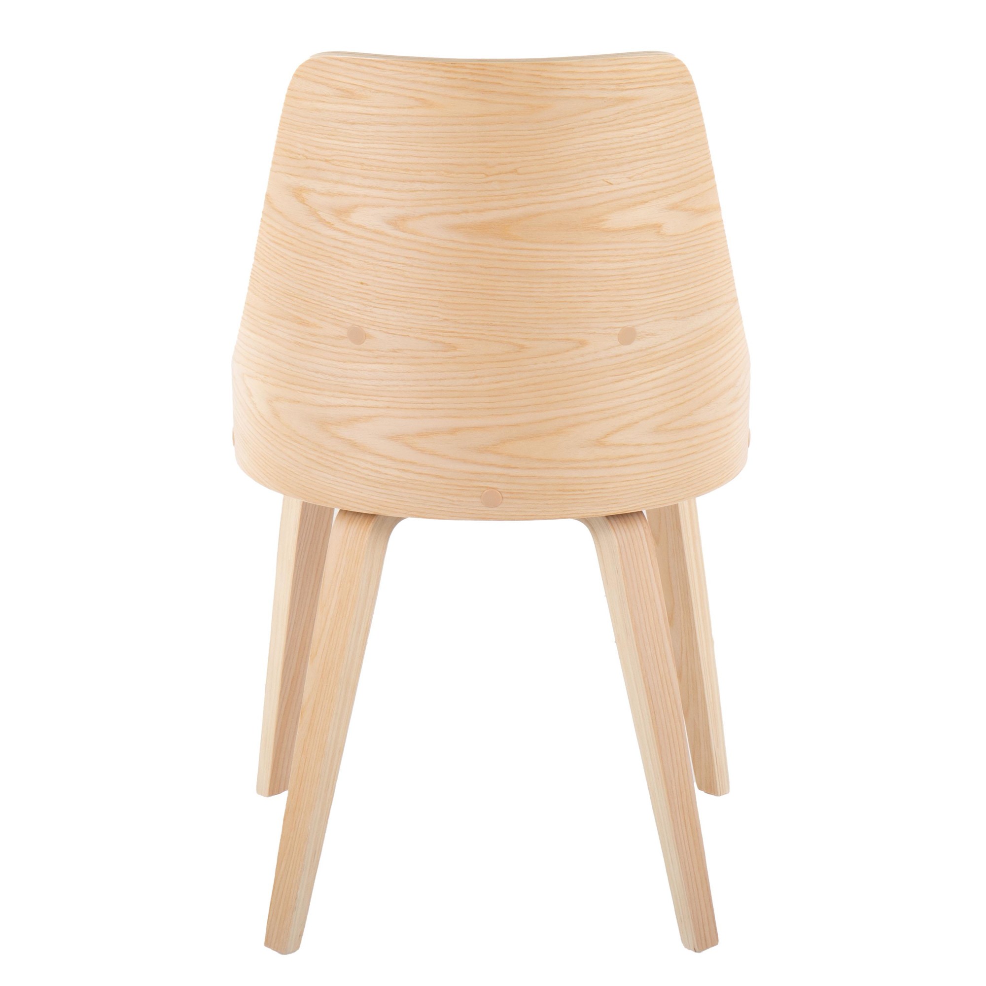 Anabelle Mid-Century Modern Natural Wood Grey Accent Chair (Set of 2) 9 Anabelle Mid-Century Modern Natural Wood Grey Accent Chair (Set of 2) - Image 9