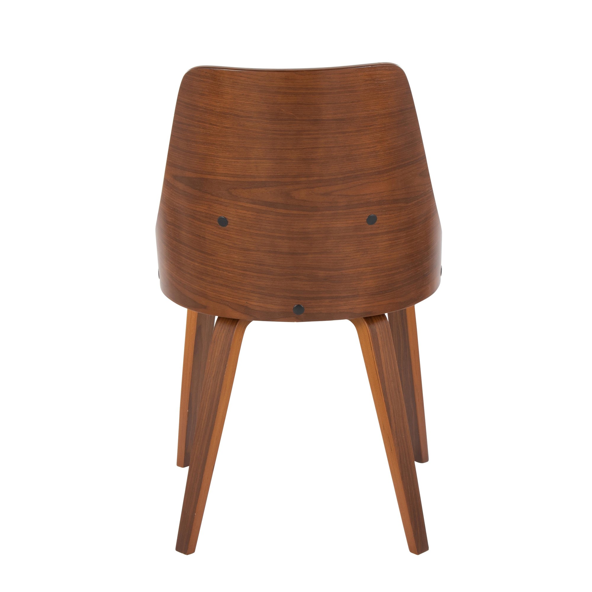 Anabelle Mid-Century Walnut and Grey Accent Chairs (Set of 2) 9 Anabelle Mid-Century Walnut and Grey Accent Chairs (Set of 2) - Image 9