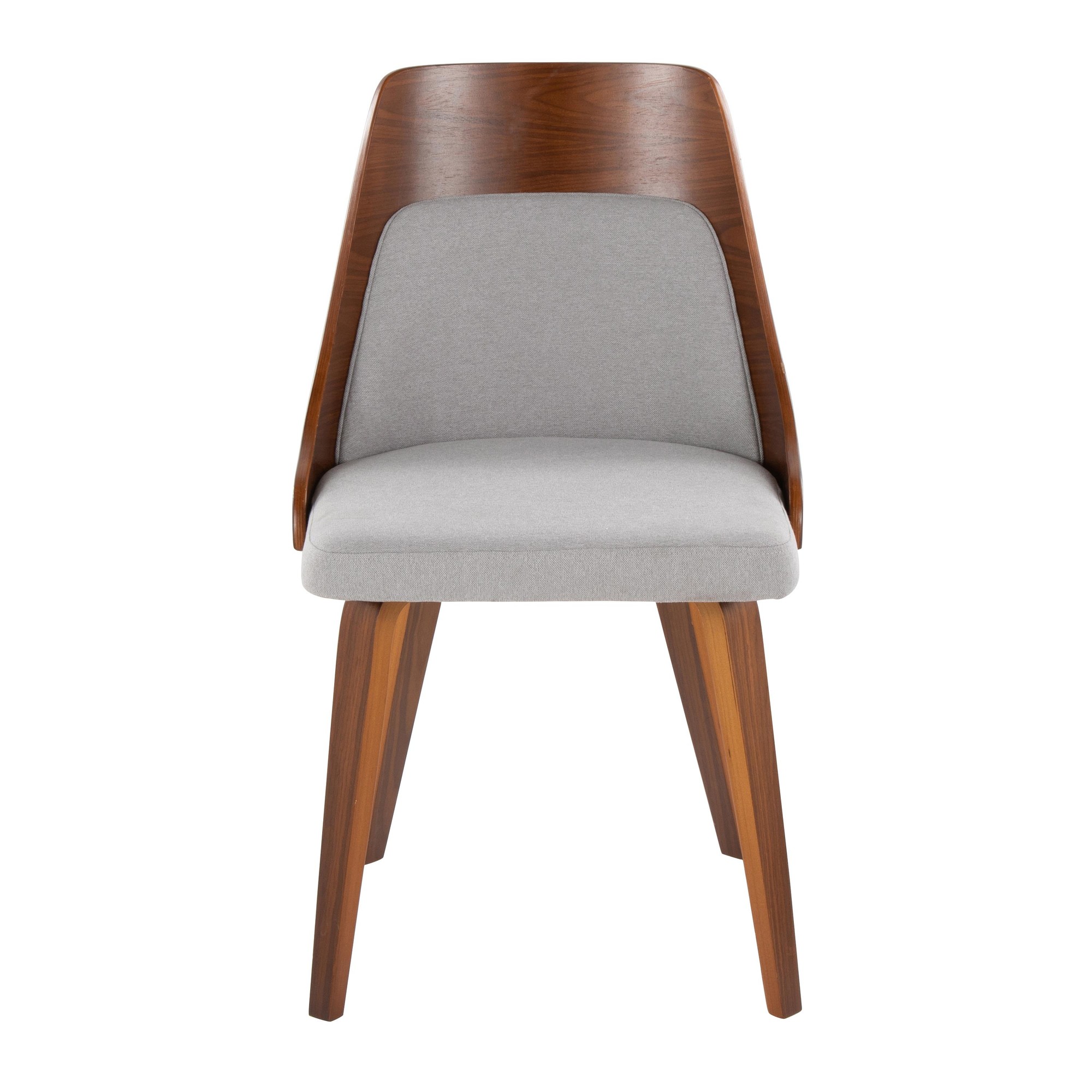 Anabelle Mid-Century Walnut and Grey Accent Chairs (Set of 2) 10 Anabelle Mid-Century Walnut and Grey Accent Chairs (Set of 2) - Image 10