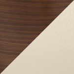 Anabelle Walnut and Cream Mid-Century Modern Accent Chairs (Set of 2)
