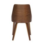 Anabelle Walnut and Cream Mid-Century Modern Accent Chairs (Set of 2)
