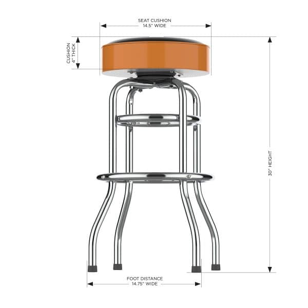 Anaheim Ducks Chrome Bar Stool 1