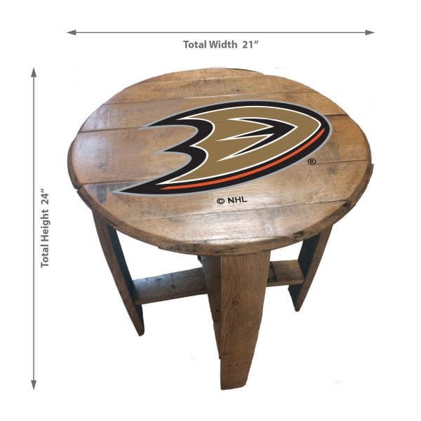 Anaheim Ducks Oak Barrel Table 1