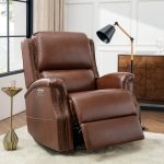Andreas Brown Leather Electric Rocking Swivel Recliner with Heat and USB 7 Andreas Brown Leather Electric Rocking Swivel Recliner with Heat and USB