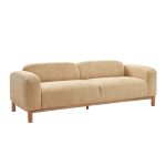 Andres Camel Chenille Low Backrest Rounded Silhouette Modern Sofa 6 Andres Camel Chenille Low Backrest Rounded Silhouette Modern Sofa