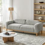 Andres Grey Chenille Low Backrest Modern Sofa with Deep Seating 7 Andres Grey Chenille Low Backrest Modern Sofa with Deep Seating