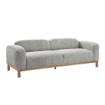 Andres Grey Chenille Low Backrest Modern Sofa with Deep Seating 6 Andres Grey Chenille Low Backrest Modern Sofa with Deep Seating