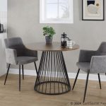 Andrew Contemporary Black/Grey Fabric Dining Chairs (Set of 2) 18 Andrew Contemporary Black/Grey Fabric Dining Chairs (Set of 2)