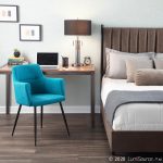 Andrew Contemporary Black/Teal Accent Chairs (Set of 2)