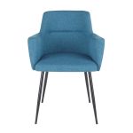 Andrew Contemporary Black/Teal Accent Chairs (Set of 2)