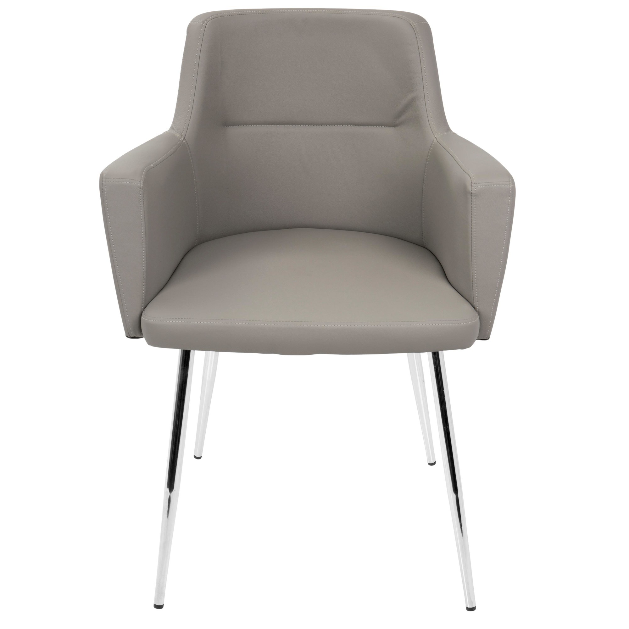 Andrew Grey Faux Leather Contemporary Dining Chairs (Set of 2) 11 Andrew Grey Faux Leather Contemporary Dining Chairs (Set of 2) - Image 11