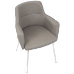 Andrew Grey Faux Leather Contemporary Dining Chairs (Set of 2) 26 Andrew Grey Faux Leather Contemporary Dining Chairs (Set of 2)