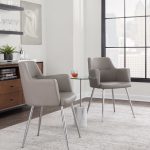 Andrew Grey Faux Leather Contemporary Dining Chairs (Set of 2) 17 Andrew Grey Faux Leather Contemporary Dining Chairs (Set of 2)