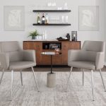 Andrew Grey Faux Leather Contemporary Dining Chairs (Set of 2) 18 Andrew Grey Faux Leather Contemporary Dining Chairs (Set of 2)