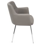 Andrew Grey Faux Leather Contemporary Dining Chairs (Set of 2) 22 Andrew Grey Faux Leather Contemporary Dining Chairs (Set of 2)