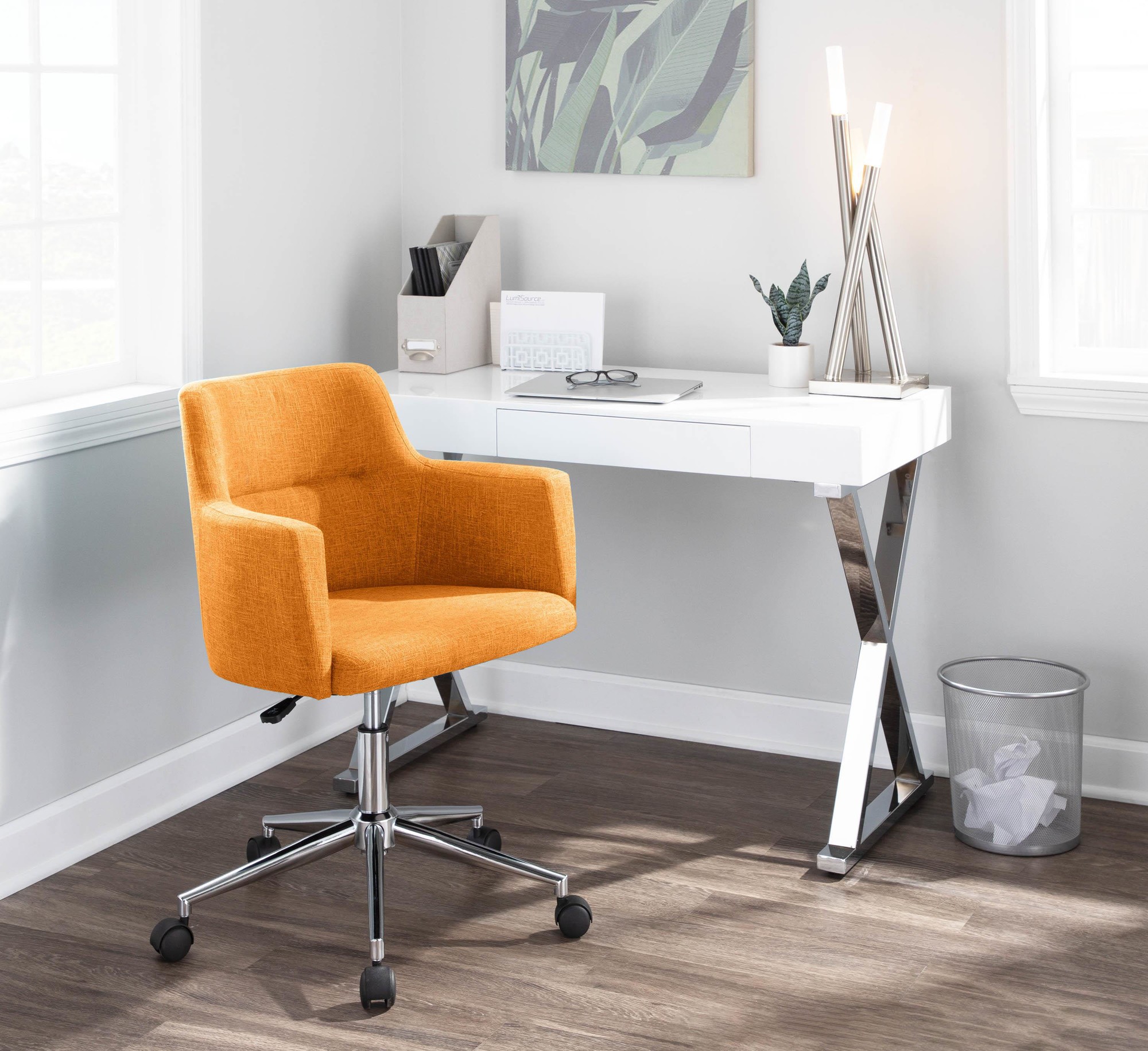 Andrew Orange Contemporary Adjustable Office Chair by LumiSource 1 Andrew Orange Contemporary Adjustable Office Chair by LumiSource