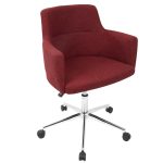 Andrew Red Contemporary Adjustable Fabric Office Chair 10 Andrew Red Contemporary Adjustable Fabric Office Chair