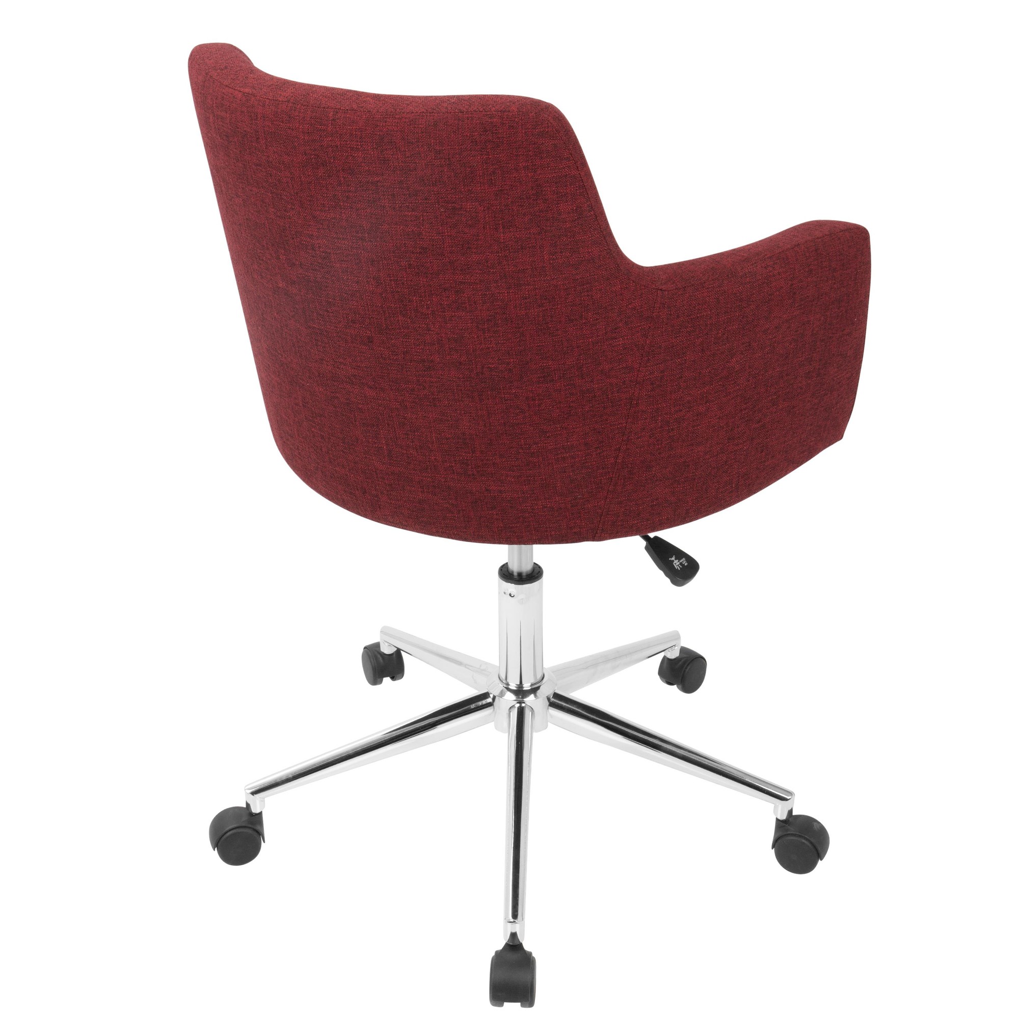 Andrew Red Contemporary Adjustable Fabric Office Chair 4 Andrew Red Contemporary Adjustable Fabric Office Chair - Image 4