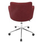 Andrew Red Contemporary Adjustable Fabric Office Chair 13 Andrew Red Contemporary Adjustable Fabric Office Chair
