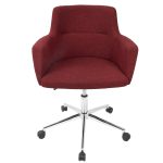 Andrew Red Contemporary Adjustable Fabric Office Chair 14 Andrew Red Contemporary Adjustable Fabric Office Chair