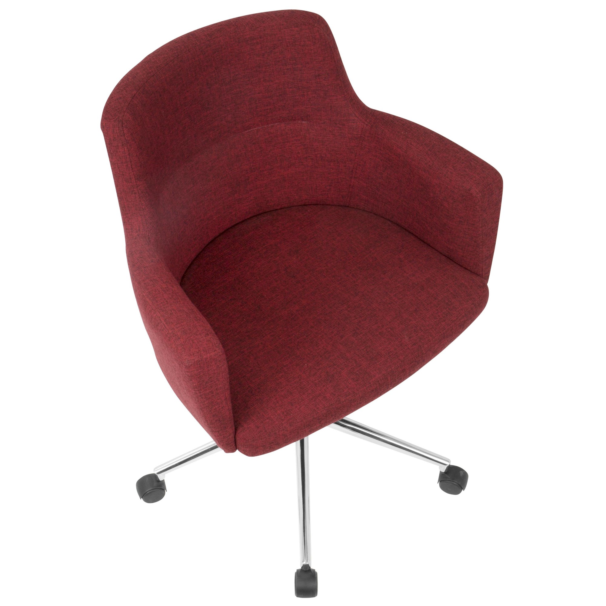 Andrew Red Contemporary Adjustable Fabric Office Chair 7 Andrew Red Contemporary Adjustable Fabric Office Chair - Image 7
