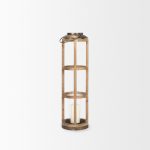 Andy I Large Natural Wood Cylindrical Lantern
