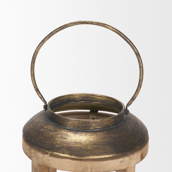 Andy I Large Natural Wood Cylindrical Lantern 5