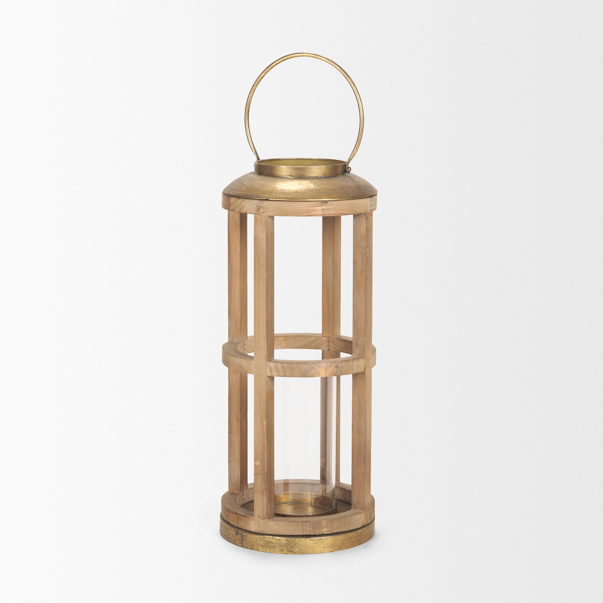 Andy II Small Natural Wood Cylindrical Lantern 5 Andy II Small Natural Wood Cylindrical Lantern - Image 5