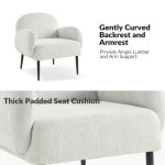 Andy Ivory Loop Yarn Modern Accent Chair 10 Andy Ivory Loop Yarn Modern Accent Chair
