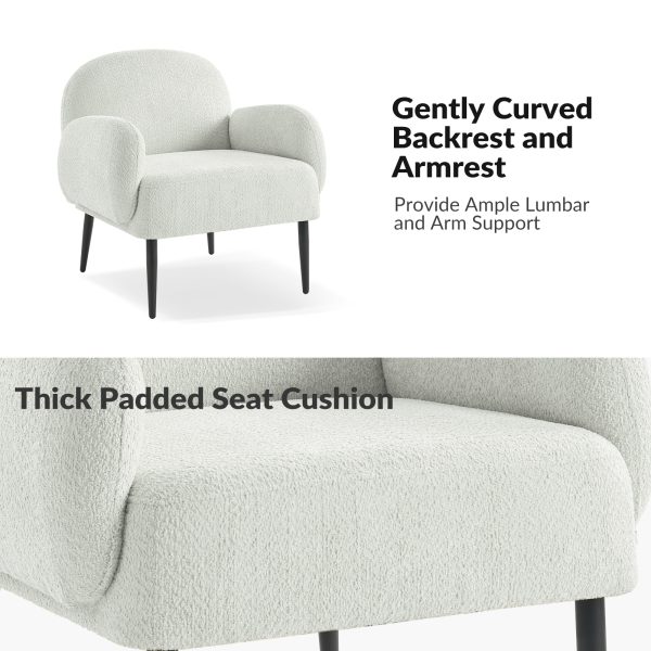 Andy Ivory Loop Yarn Modern Accent Chair 4