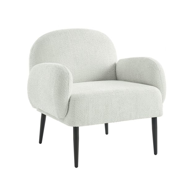 Andy Ivory Loop Yarn Modern Accent Chair