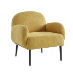 Andy Yellow Loop Yarn Modern Accent Chair 6 Andy Yellow Loop Yarn Modern Accent Chair