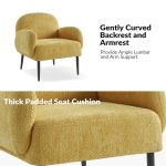 Andy Yellow Loop Yarn Modern Accent Chair 10 Andy Yellow Loop Yarn Modern Accent Chair