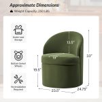 Angela Moss Velvet Dining Chair with Hidden Storage 8 Angela Moss Velvet Dining Chair with Hidden Storage