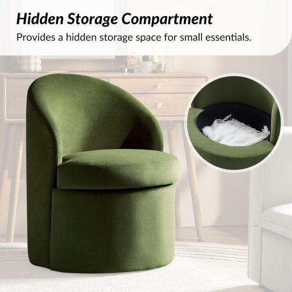 Angela Moss Velvet Dining Chair with Hidden Storage 3