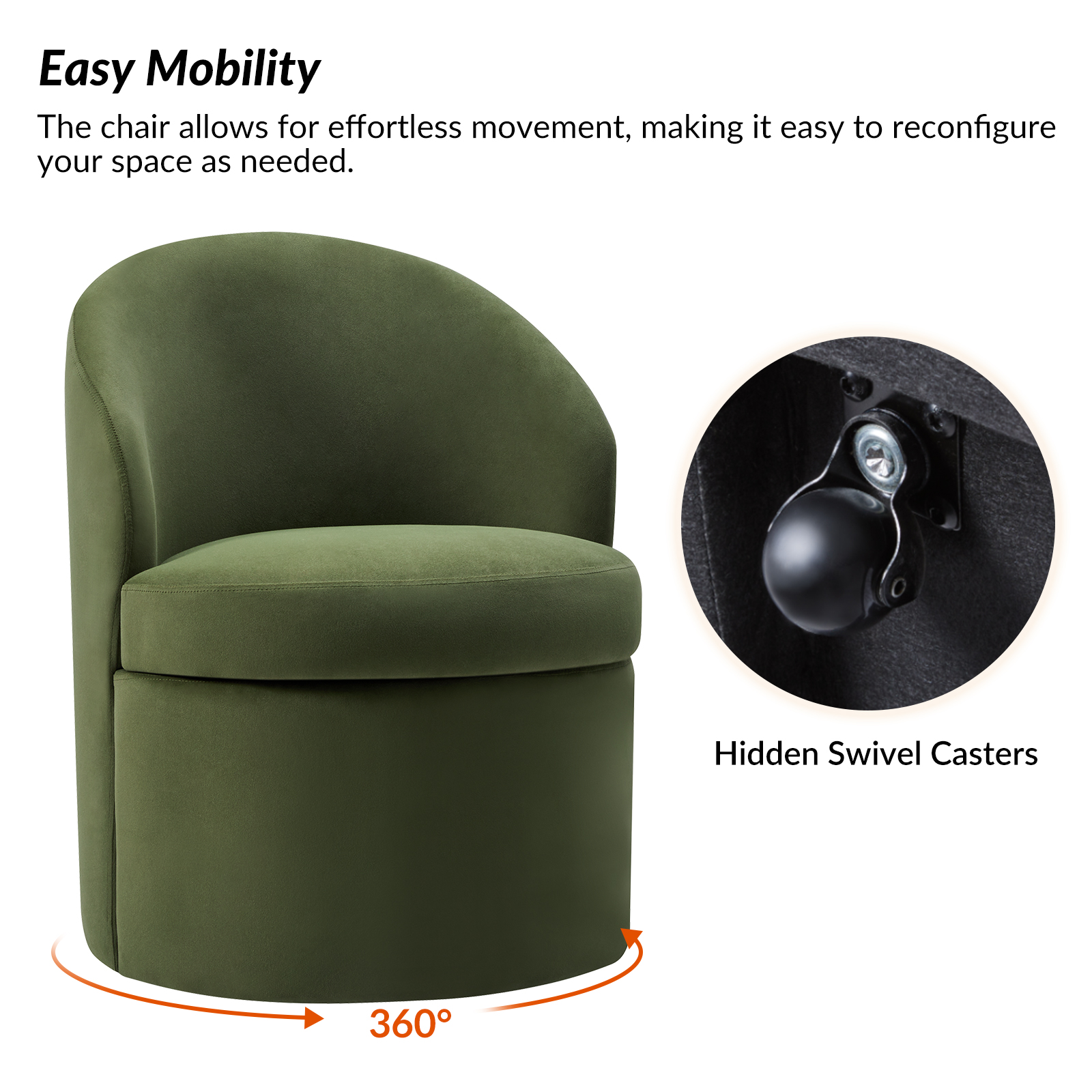 Angela Moss Velvet Dining Chair with Hidden Storage 5 Angela Moss Velvet Dining Chair with Hidden Storage - Image 5