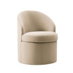 Angela Sand Velvet Modern Storage Dining Chair 6 Angela Sand Velvet Modern Storage Dining Chair