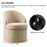 Angela Sand Velvet Modern Storage Dining Chair 10 Angela Sand Velvet Modern Storage Dining Chair
