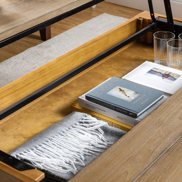 Angelica Acorn Lift Top Coffee Table with Storage 3