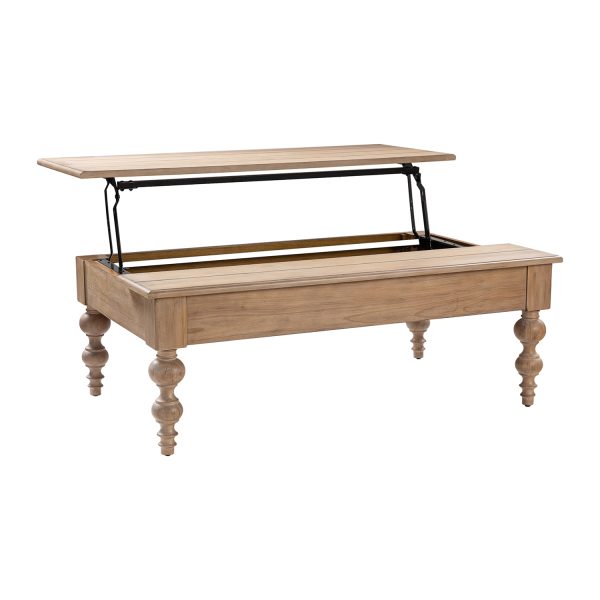 Angelica Acorn Lift Top Farmhouse Coffee Table with Storage 4