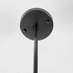 Anna (26"x14") Hanging Gun-Metal w/ Clear Glass Rods Six Bulb Chandelier
