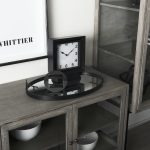 Ansel 20L x 14W Black Metal Mirrored Bottom Oval Serving Tray