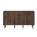 Antiope Black Rattan Door 56-Inch Modern Farmhouse Sideboard