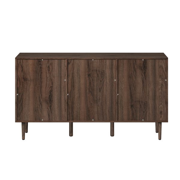 Antiope Black Rattan Door 56 Inch Modern Farmhouse Sideboard 2