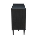 Antiope Black Rattan Door 56-Inch Sideboard 8 Antiope Black Rattan Door 56-Inch Sideboard