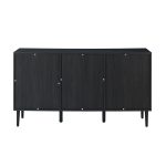 Antiope Black Rattan Door 56-Inch Sideboard 10 Antiope Black Rattan Door 56-Inch Sideboard