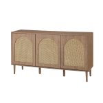 Antiope Black Rattan Door 56-Inch Storage Sideboard 7 Antiope Black Rattan Door 56-Inch Storage Sideboard