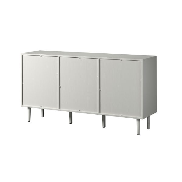 Antiope Black Rattan Door Modern Farmhouse Sideboard 4