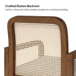 Antoine Acorn Rattan Linen Dining Chairs